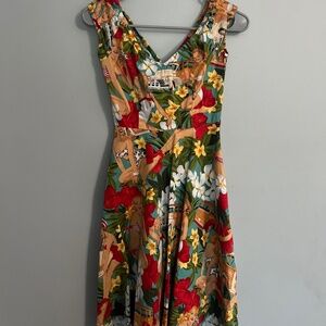 Vintage Tiki Swing Dress Size Small